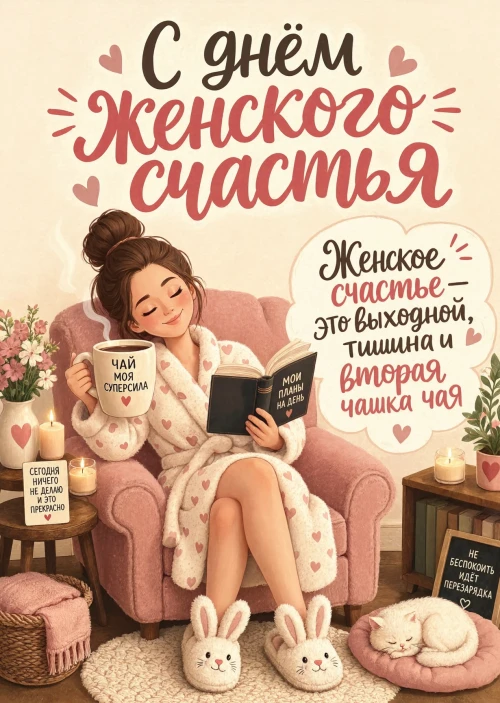 открытка с Днем Женского Счастья-38