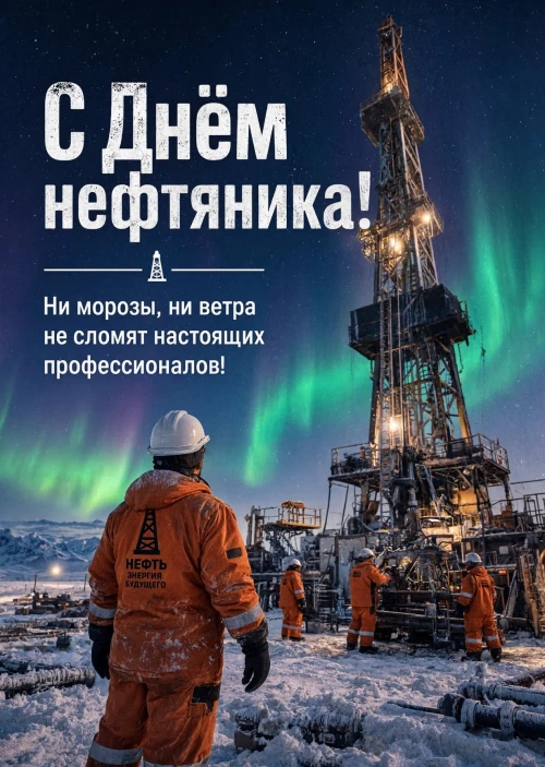 Открытка С Днём Нефтяника #8