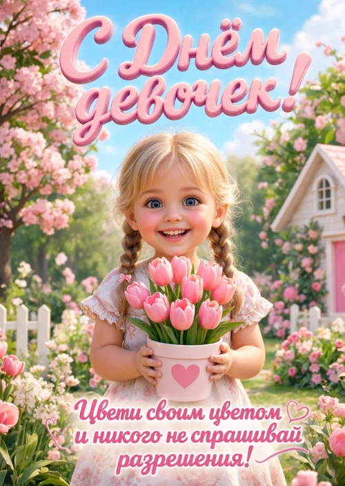 открытка с Днем Девочек-38