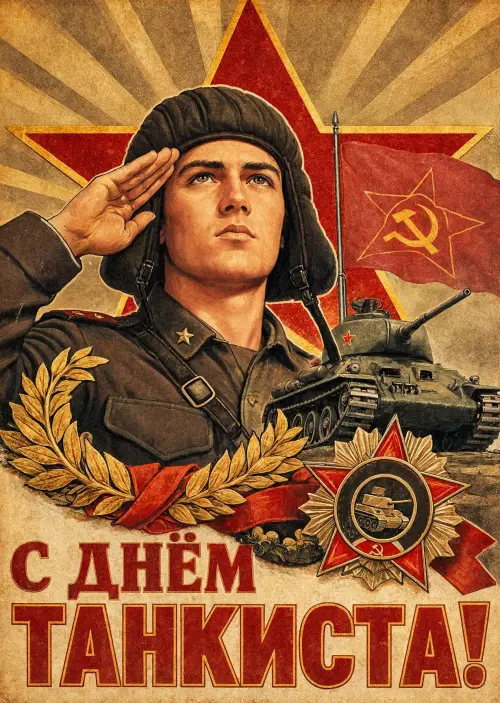 Открытка С Днём Танкиста #91