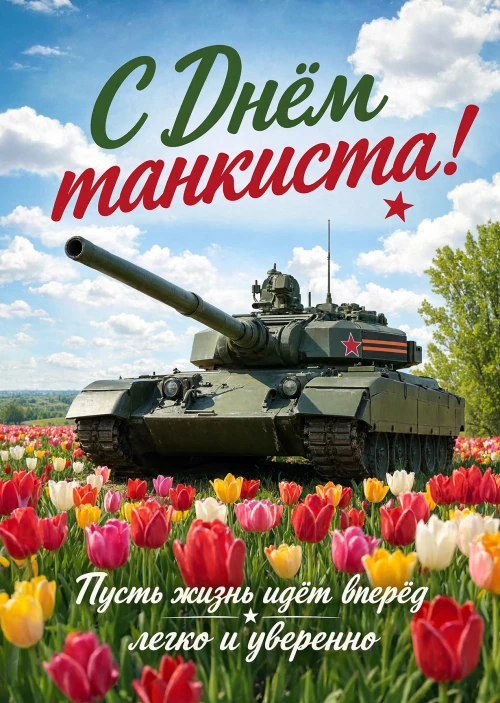 Открытка С днем танкиста #3
