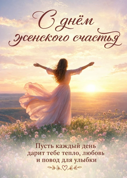 открытка с Днем Женского Счастья-23