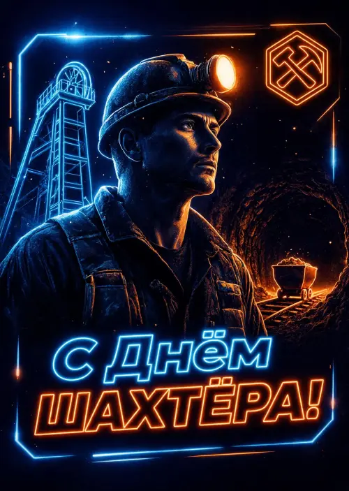 Открытка с Днем Шахтера #3