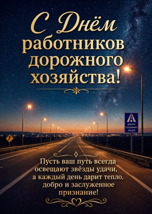 открытка с Днем Работника Дорожного Хозяйства-24