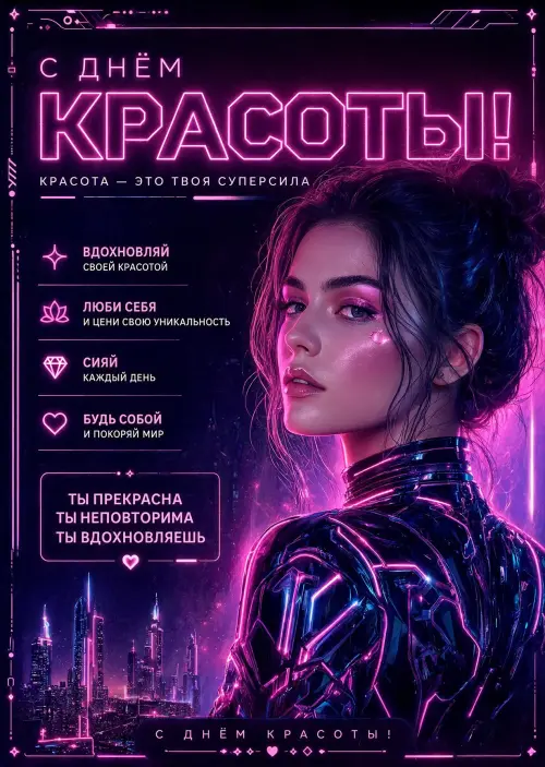 Открытка С Днём Красоты #23