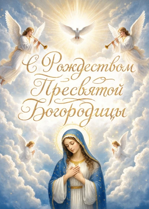 Открытка С Рождеством Святой Богородицы #42