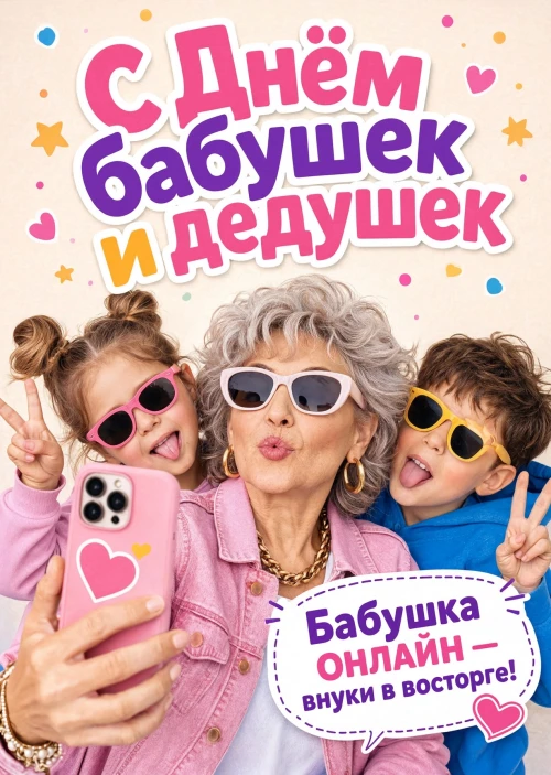 открытка с Днем Бабушек и Дедушек-1