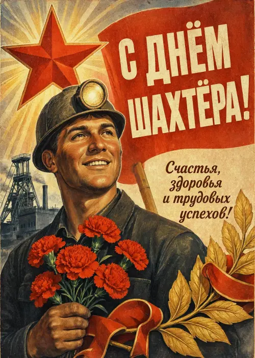 Открытка с Днем Шахтера #18