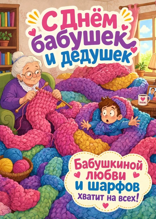 открытка с Днем Бабушек и Дедушек-8