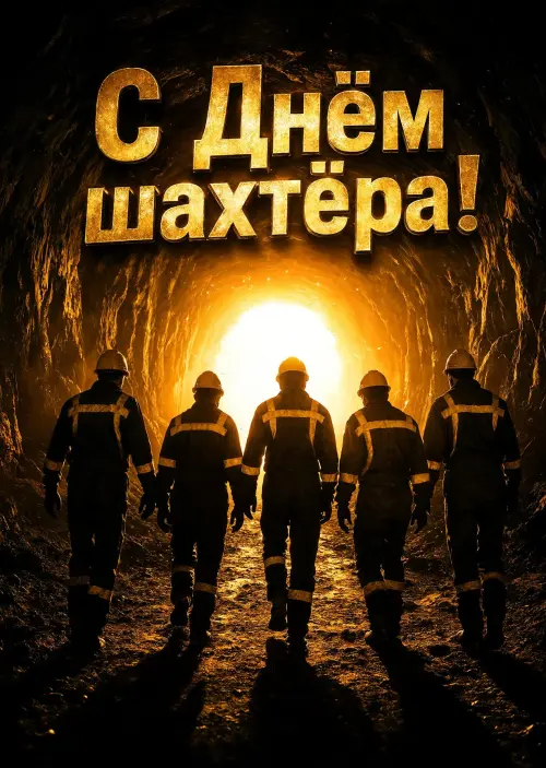 Открытка с Днем Шахтера #15
