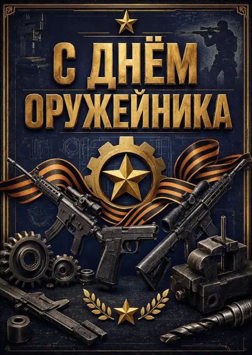 Открытка с Днем Оружейника #1