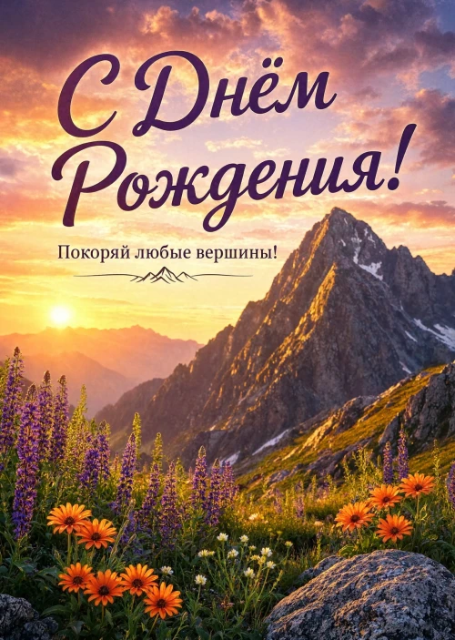 Открытка С днем рождения мужчине #50