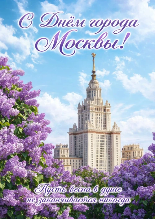 Открытка "С Днём Города Москвы" #12