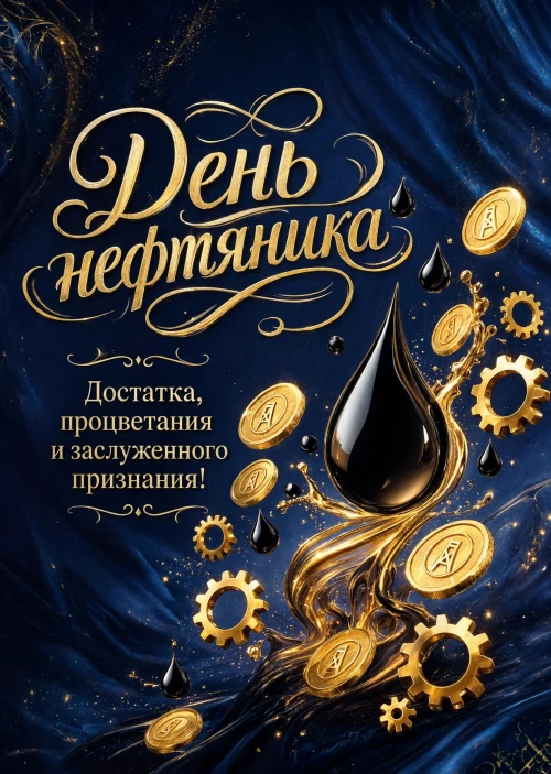 Открытка С Днём Нефтяника #49