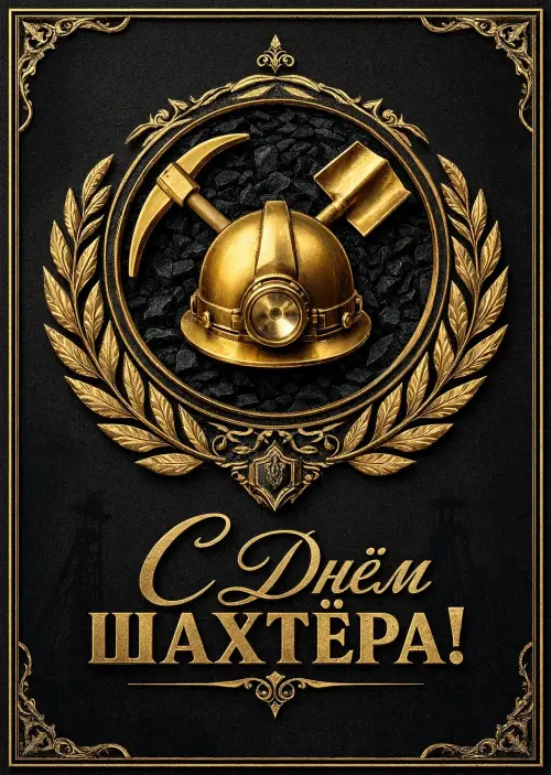 Открытка с Днем Шахтера #4