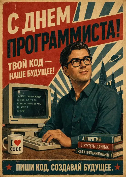 Открытка С Днём Программиста #18