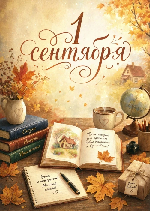 Открытка "С 1 сентября : С днем знаний" #97