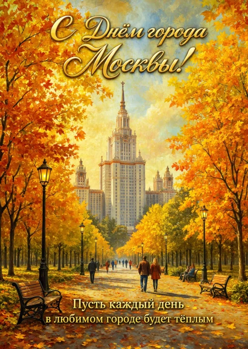 Открытка "С Днём Города Москвы" #41