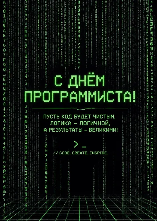 Открытка С Днём Программиста #32
