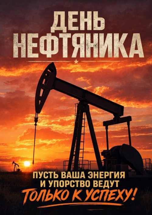 Открытка С Днём Нефтяника #1
