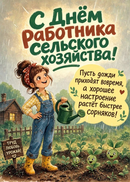 открытка с Днем Работника Сельского Хозяйства-21