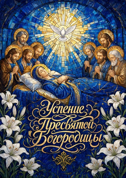 Открытка Успение Пресвятой Богородицы #3