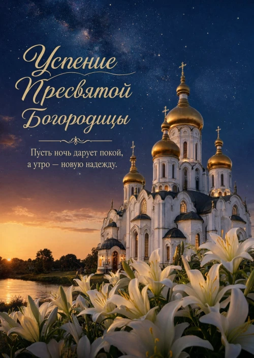 Открытка Успение Пресвятой Богородицы #18