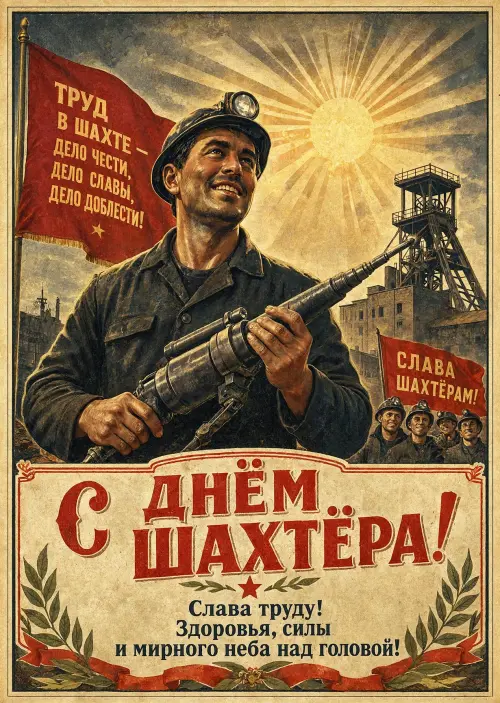 Открытка с Днем Шахтера #28