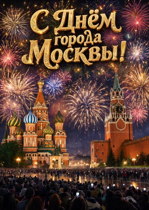 Открытка "С Днём Города Москвы" #11
