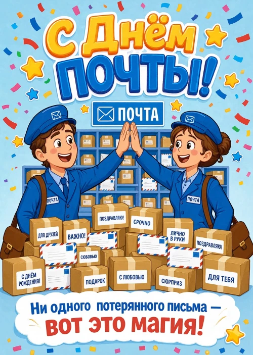 открытка с Днем Почты-6