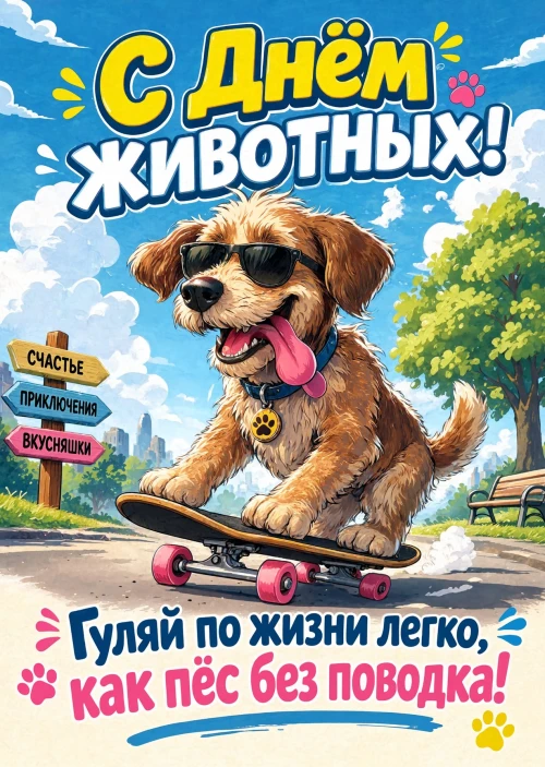 открытки с днем животных-8