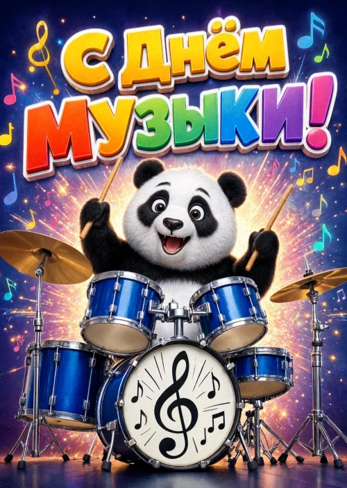 Открытка с Днем Музыки-11