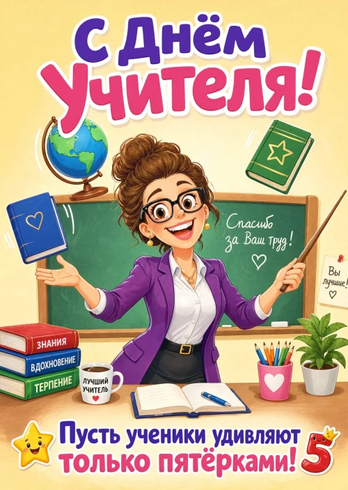 открытки с Днем Учителя-49