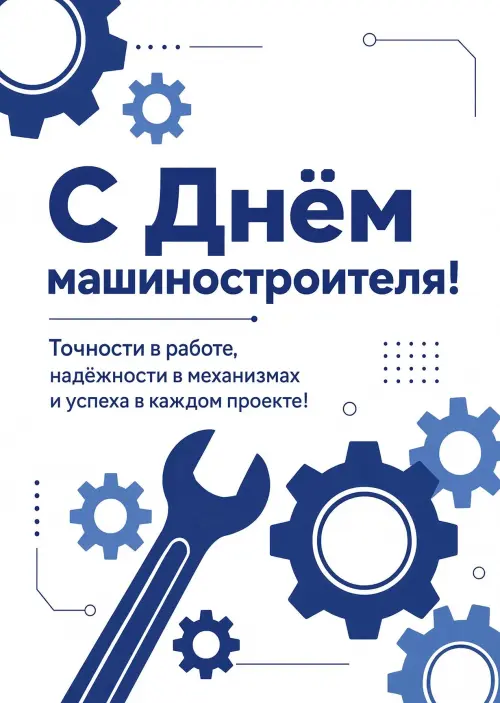 Открытка С Днём Машиностроителя #1