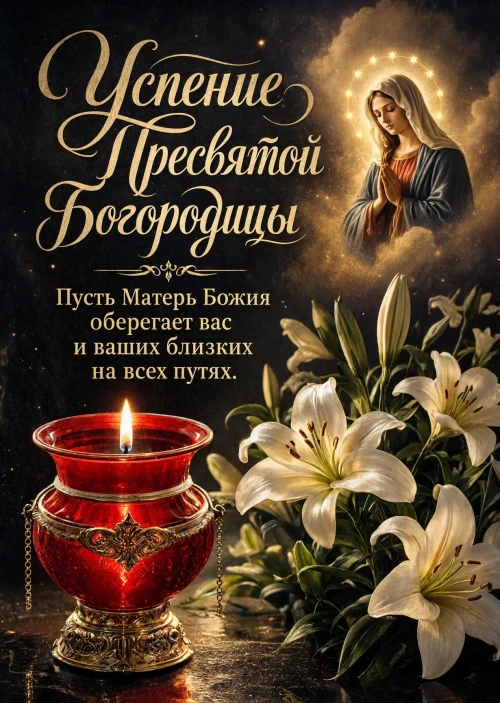 Открытка Успение Пресвятой Богородицы #31
