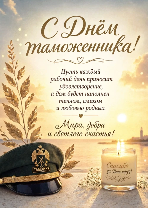 открытка с Днем Таможенника-13