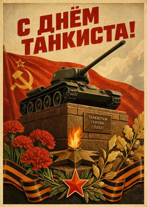 Открытка С Днём Танкиста #89