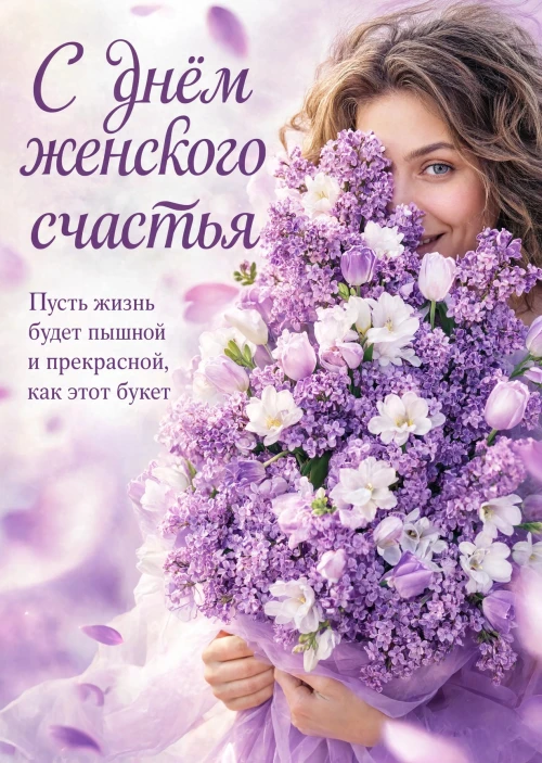открытка с Днем Женского Счастья-11