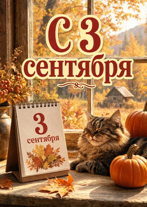 Открытка "С 3 Сентября" #28