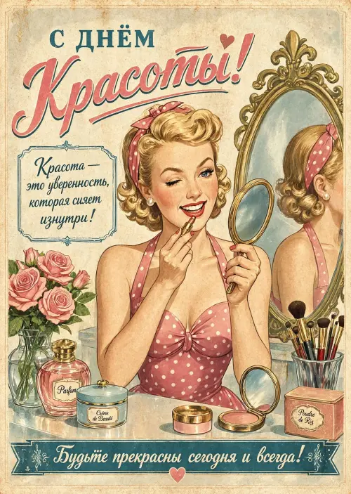 Открытка С Днём Красоты #5