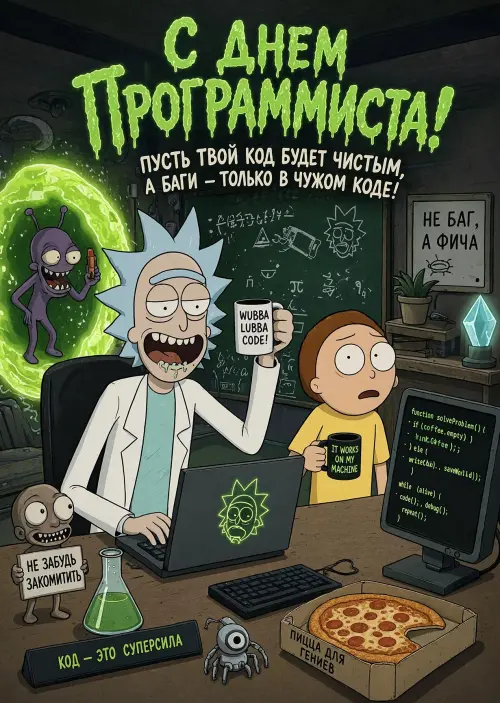 Открытка С Днём Программиста #26