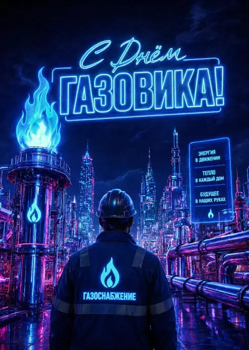 Открытка С Днём Газовика #5