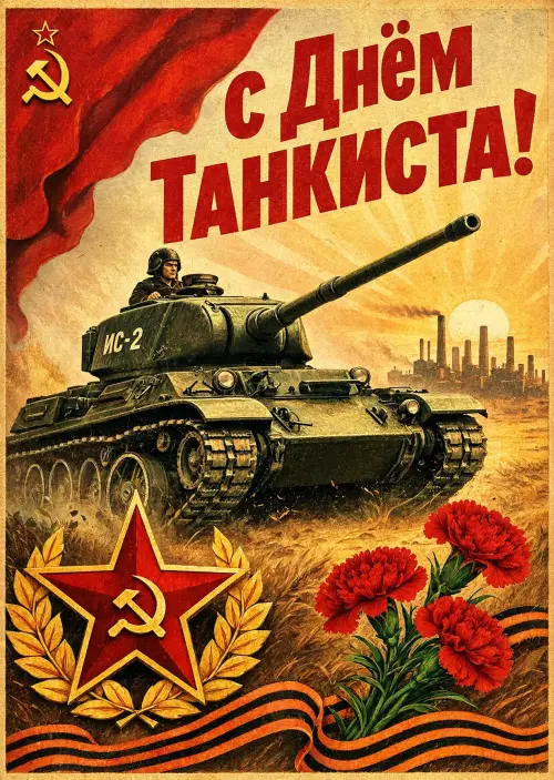 Открытка С Днём Танкиста #86