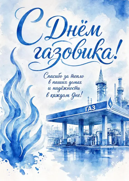 Открытка С Днём Газовика #10