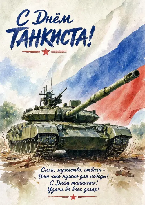 Открытка С Днём Танкиста #75