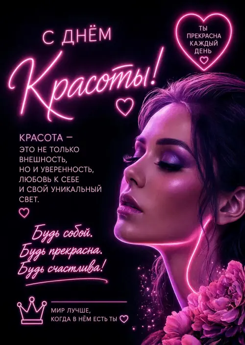 Открытка С Днём Красоты #6