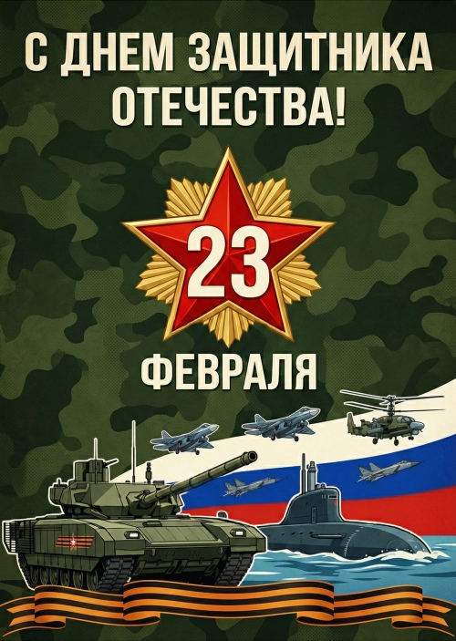 Открытка с 23 Февраля #3