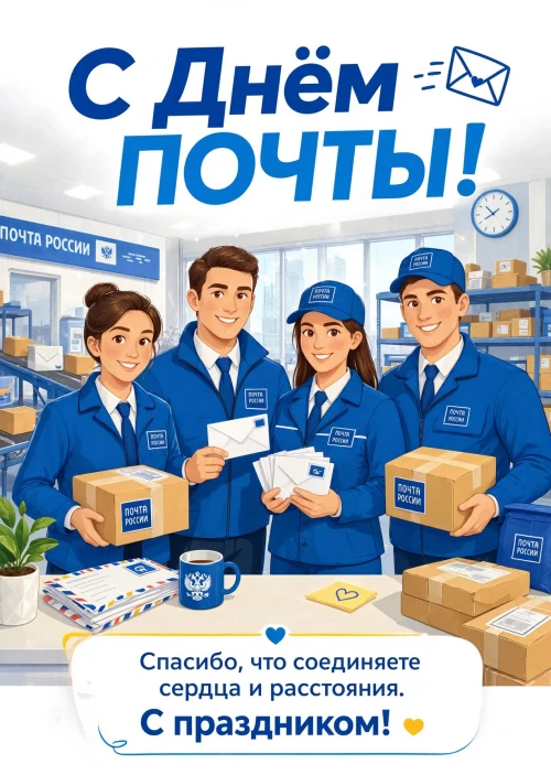 открытка с Днем Почты-29