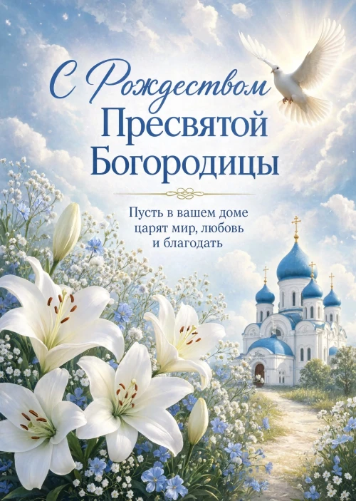 Открытка С Рождеством Святой Богородицы #44