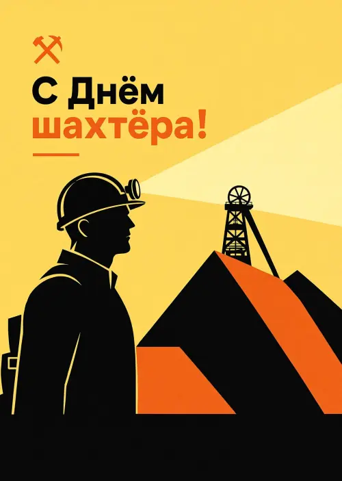 Открытка с Днем Шахтера #2